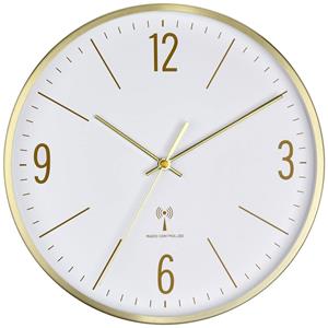 TFA Dostmann 60.3534.53 Wandklok Zendergestuurd 300 mm x 45 mm x 300 mm Goud