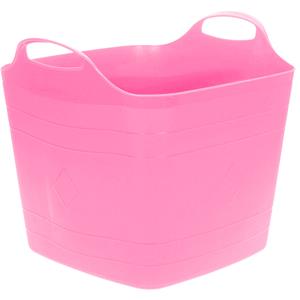 Excellent Houseware Flexibele emmer - roze - 15 liter - kunststof - vierkant - 30 x 29 cm -