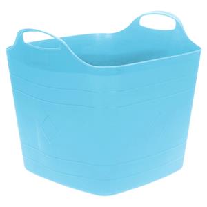 Excellent Houseware Flexibele emmer - blauw - 25 liter - kunststof - vierkant - 35 x cm -