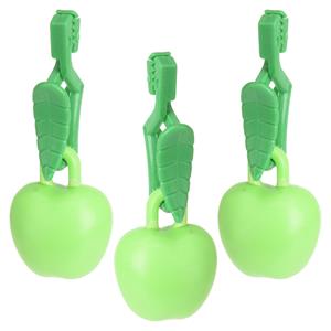 Excellent Houseware Tafelkleedgewichten appels - 12x - groen - kunststof - voor tafelkleden en tafelzeilen -
