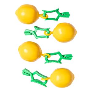 Tafelkleedgewichtjes citroen - 12x - kunststof - tafelkleedhangers -