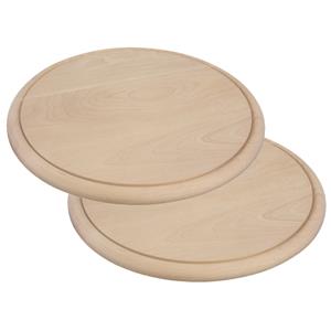 Set van 3x stuks ronde houten ham plankjes / broodplanken / serveer planken 25 cm -