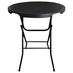 Giga Meubel Statafel Zwart - Ø80cm - Inklapbaar - Statafel Piper