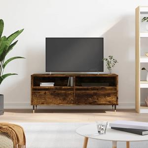 VidaXL Tv-meubel 100x34,5x44,5 cm bewerkt hout gerookt eikenkleurig