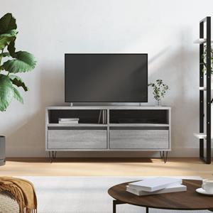 VidaXL Tv-meubel 100x34,5x44,5 cm bewerkt hout grijs sonoma eikenkleur
