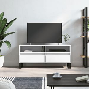 VidaXL Tv-meubel 100x34,5x44,5 cm bewerkt hout wit