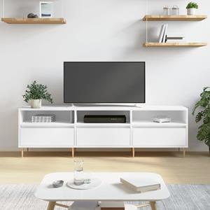 VidaXL Tv-meubel 150x30x44,5 cm bewerkt hout wit