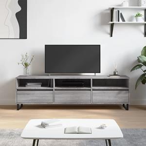 VidaXL Tv-meubel 150x30x44,5 cm bewerkt hout grijs sonoma eikenkleurig