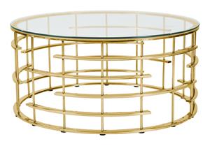 Artistiq Living Artistiq Salontafel Marico 90cm - goud / helder glas