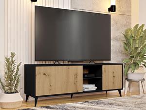 Mobistoxx Tv-meubel OVERMARS 2 deuren zwart/artisan eik