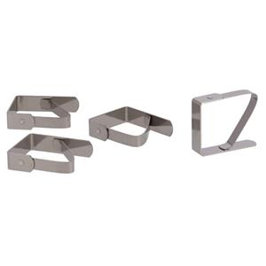 Gerim 16x Stuks tafelkleed klemmen Rvs -