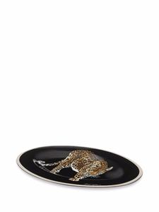 Dolce & Gabbana Dienblad met luipaardprint - Zwart