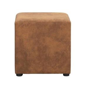 Leen Bakker Hocker Nando - cognac - 45x45x45 cm