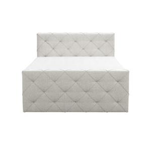 Leen Bakker Boxspring met voetbord Sonderborg - ecru - 160x200 cm - ronde poot