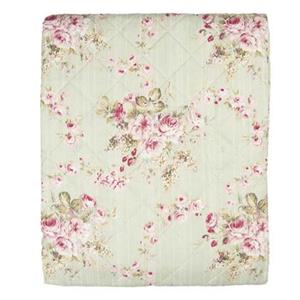 Clayre & Eef Bedsprei 2-persoons Groen Roze Polyester Katoen Rechthoek