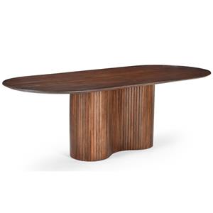 Giga Meubel Eettafel Ava Ovaal Donkerbruin 300cm - 