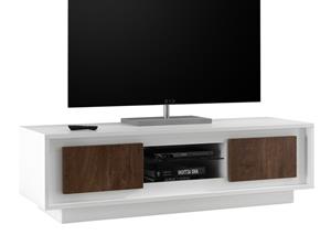 Pesaro Mobilia Tv-meubel SKY 156 cm breed - Wit met Cognac bruin