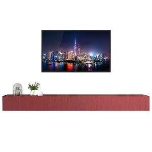 Pesaro Mobilia Zwevend Tv-meubel Tesla 276 cm breed in rood