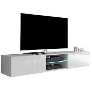 Home Style Zwevend Tv-meubel Livo 180 cm breed in wit met hoogglans wit
