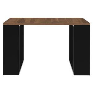 ML-DESIGN Couchtisch Couchtisch 65x65x40 cm Walnuss/Schwarz aus Holz ML-Design