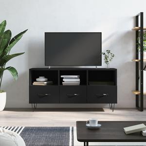 VidaXL Tv-meubel 102x36x50 cm bewerkt hout zwart