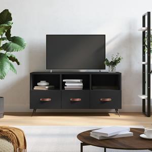 VidaXL Tv-meubel 102x36x50 cm bewerkt hout zwart