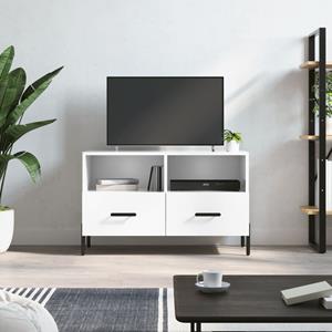 VidaXL Tv-meubel 80x36x50 cm bewerkt hout hoogglans wit