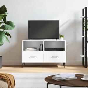 VidaXL Tv-meubel 80x36x50 cm bewerkt hout hoogglans wit