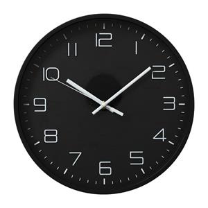 Xenos Wandklok Nadya - zwart - ø30 cm