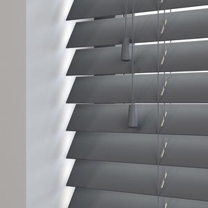 Domus Baseline houten jaloezie met koord - antraciet