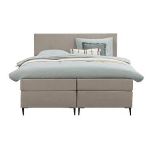 Leen Bakker Boxspring Arendal - beige - 160x200 cm - slanke poot