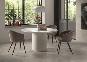 Giga Living Eettafel Flow Rond Off White 135cm - 