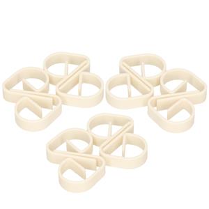 Bellatio Set van 16x stuks tafelkleed vastzet klemmen wit 5 cm -