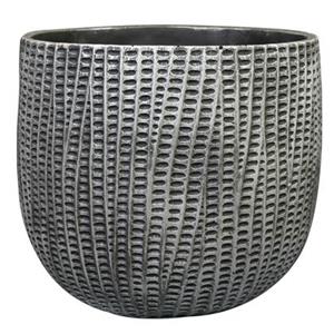 Ter Steege Bloempot|plantenpot - binnen - zwart|metaal - D30|H26 cm