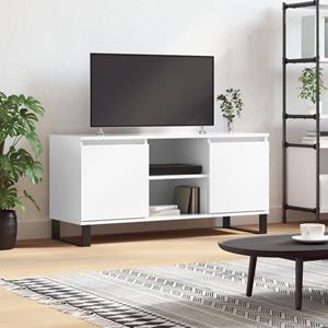 vidaXL TV-Schrank TV-Schrank Hochglanz-Weiß 104x35x50 cm Holzwerkstoff (1-St)