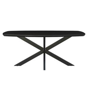 Livingfurn  Eetkamertafel Jesper Danish Oval Black 180cm - Mangohout