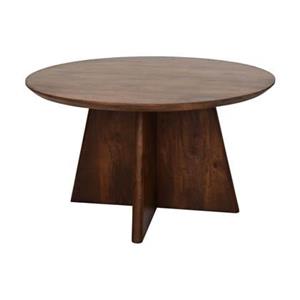 HSM Collection HSM - Ronde Salontafel met Kruispoot - 80X80X45 - Mat Bruin -