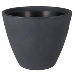 Mega Collections Plantenpot|bloempot - kunststof - zwart - D40 cm