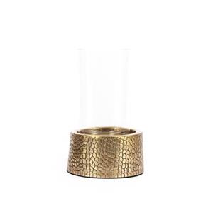  De Croco Kaarsenhouder met Glas - Messing - M