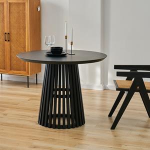 Artistiq Living Artistiq Ronde Eettafel Nikkie Hevea hout, 100cm - Zwart