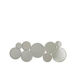 J-Line Spiegel 9 Ronden Metaal Zilver - Wandspiegel 84 x 5 cm