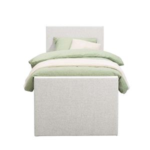 Leen Bakker Boxspring met voetbord Arendal - ecru - 90x200 cm - ronde poot