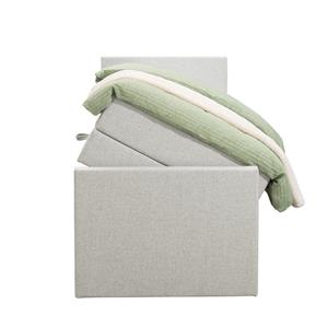 Leen Bakker Boxspring met opbergruimte en voetbord Arendal - ecru - 90x200cm