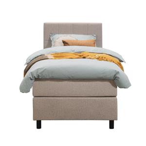 Leen Bakker Boxspring Billund - beige - 90x200 cm - ronde poot