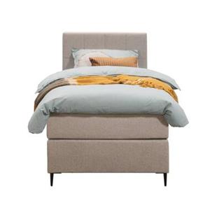 Leen Bakker Boxspring Billund - beige - 90x200 cm - slanke poot