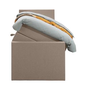 Leen Bakker Boxspring met opbergruimte en voetbord Arendal - beige - 90x200cm