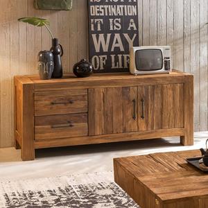 SIT Lowboard "Banda", aus recyceltem Teakholz, Breite 160 cm, Shabby Chic, Vintage