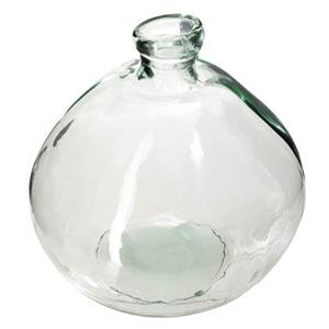 Atmosphera Bol Fles Vaas - Helder Transparant - Glas - H33 X D32 Cm