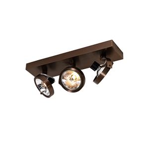 QAZQA Design spot donkerbrons verstelbaar 3-lichts - Go