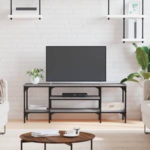 VidaXL Tv-meubel 121x35x45 cm bewerkt hout en ijzer grijs sonoma eiken